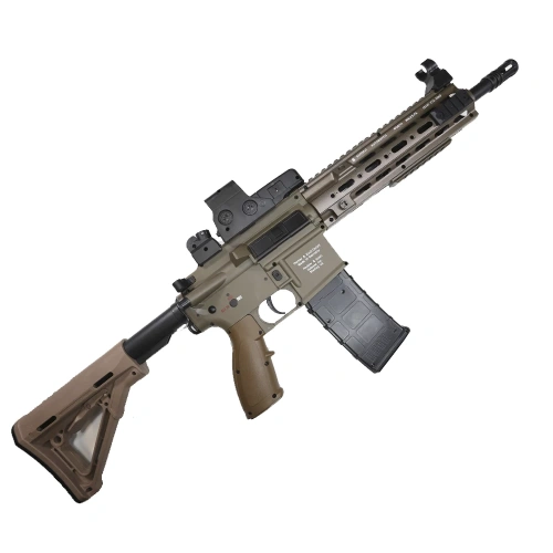 Модель автомата для гидробола RG HK416 с прицелом, песочный фото 3