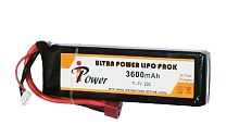 АКБ iPower  11.1V LiPO 3600mAh 30C ALP3600R4-3S, Size(mm): 23x44x138, Large Type